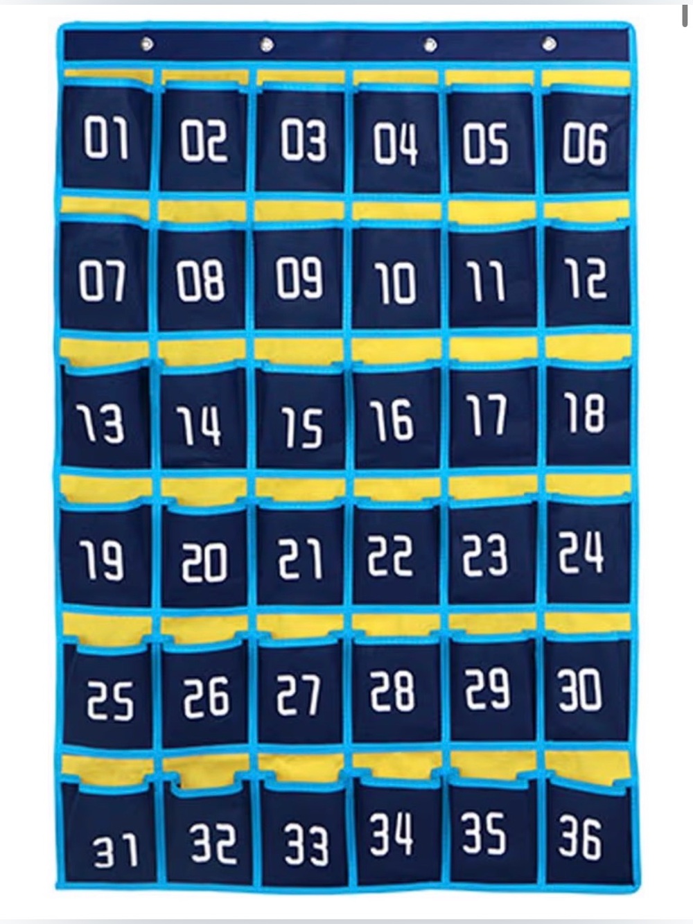 Loghot Classroom Closet Pocket Chart